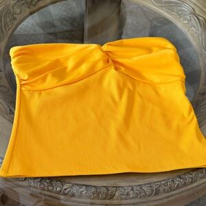 Vibrant Yellow Strapless Top